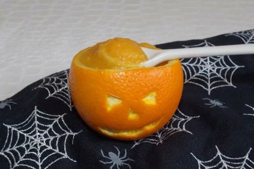 Compote d&rsquo;Halloween (pomme, courge et orange)