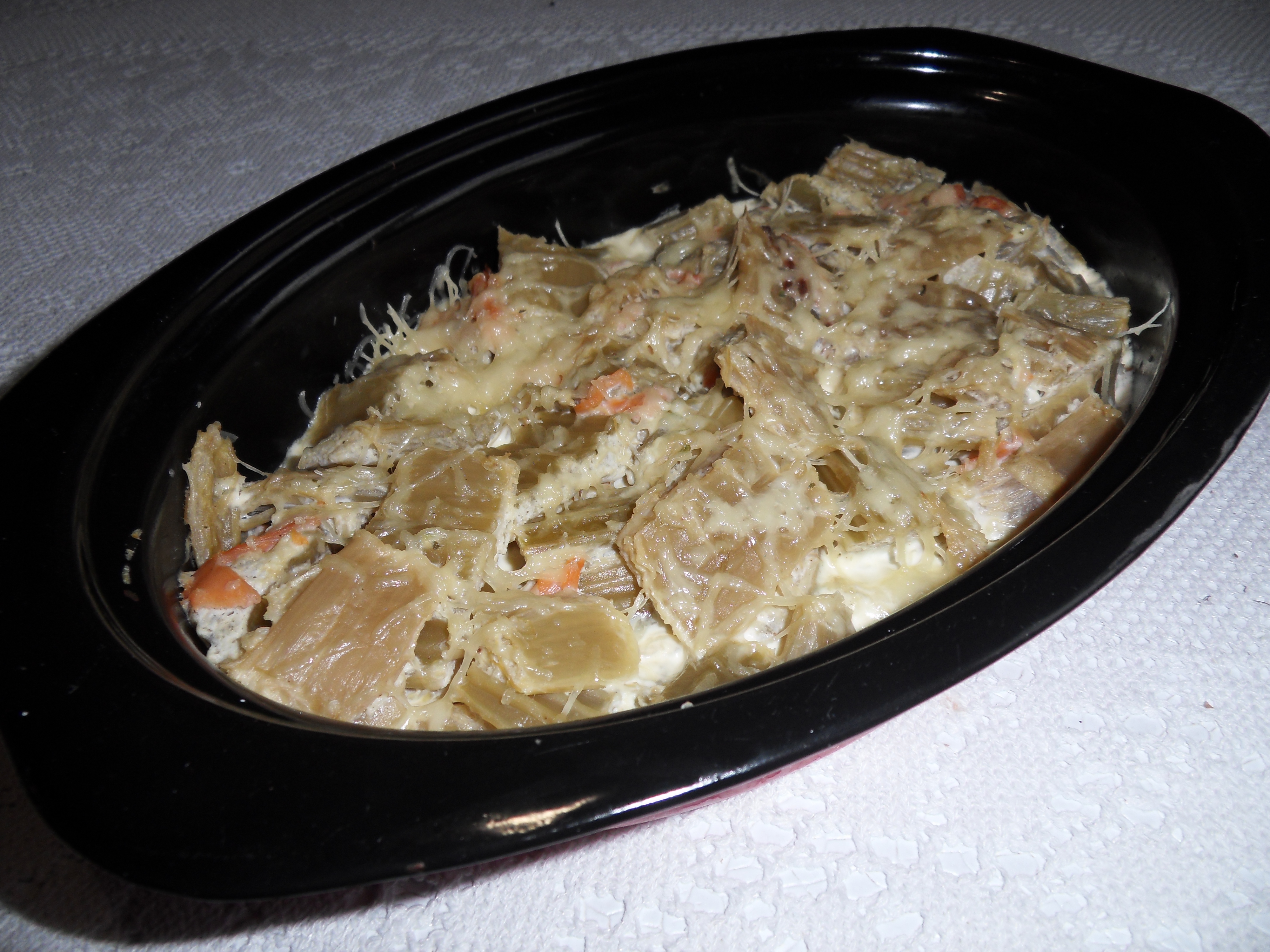 Gratin de cardons au tartare et à la truite fumée– Recette raffinée