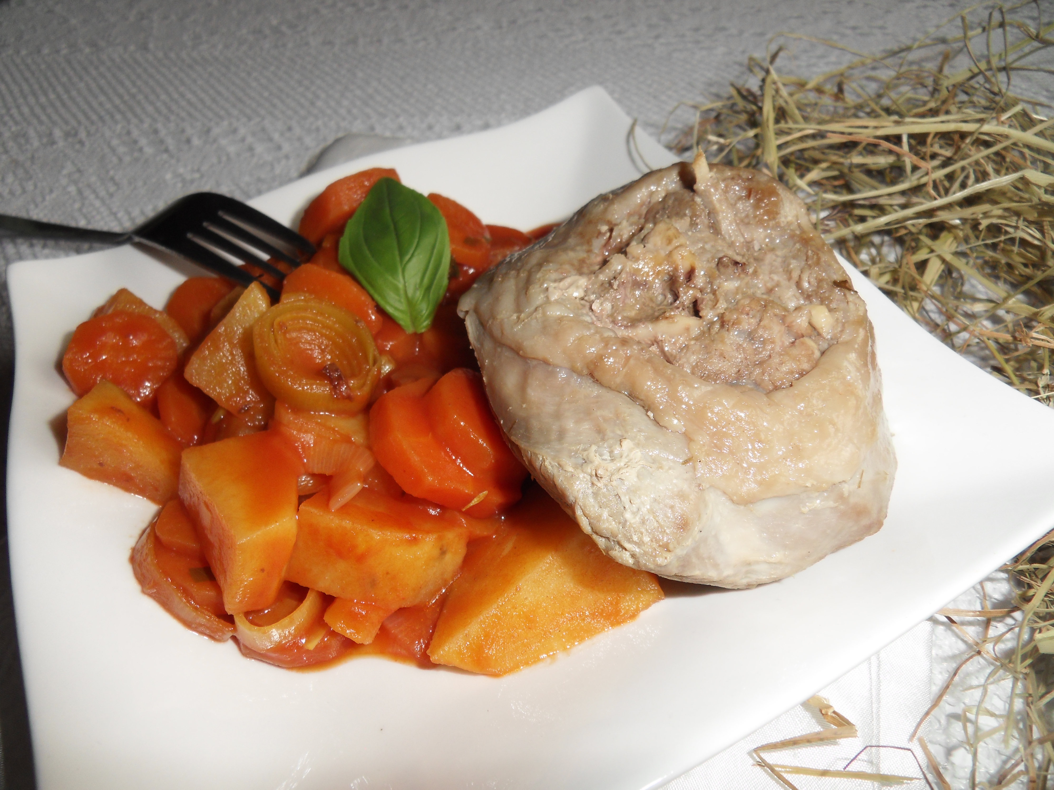 Osso bucco au foin et ses légumes à l&rsquo;italienne