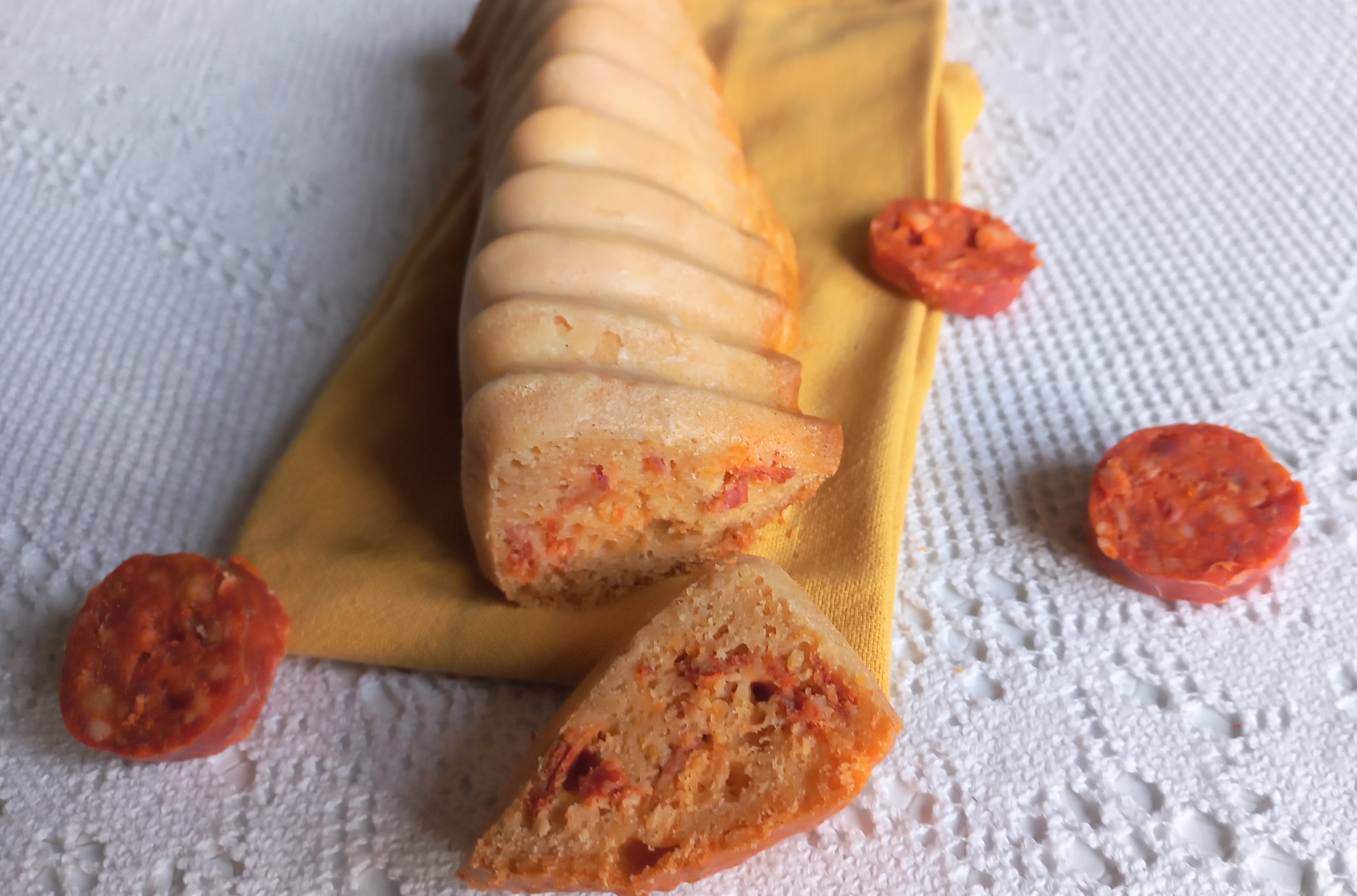 Cake au chorizo et Ossau Iraty (avec ou sans Thermomix)