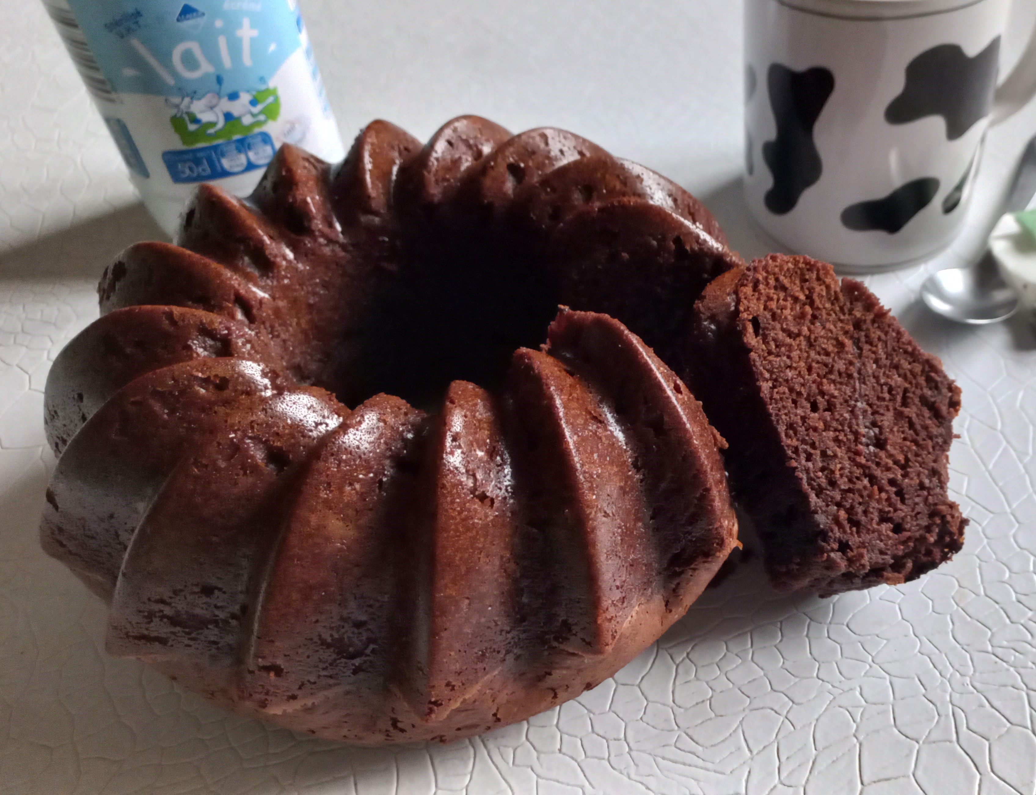Gâteau lait chaud et chocolat (avec ou sans Thermomix)
