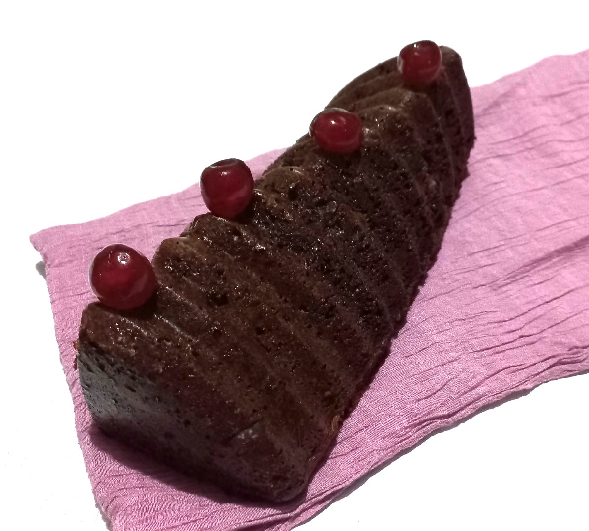 Cake au chocolat et aux bigarreaux confits