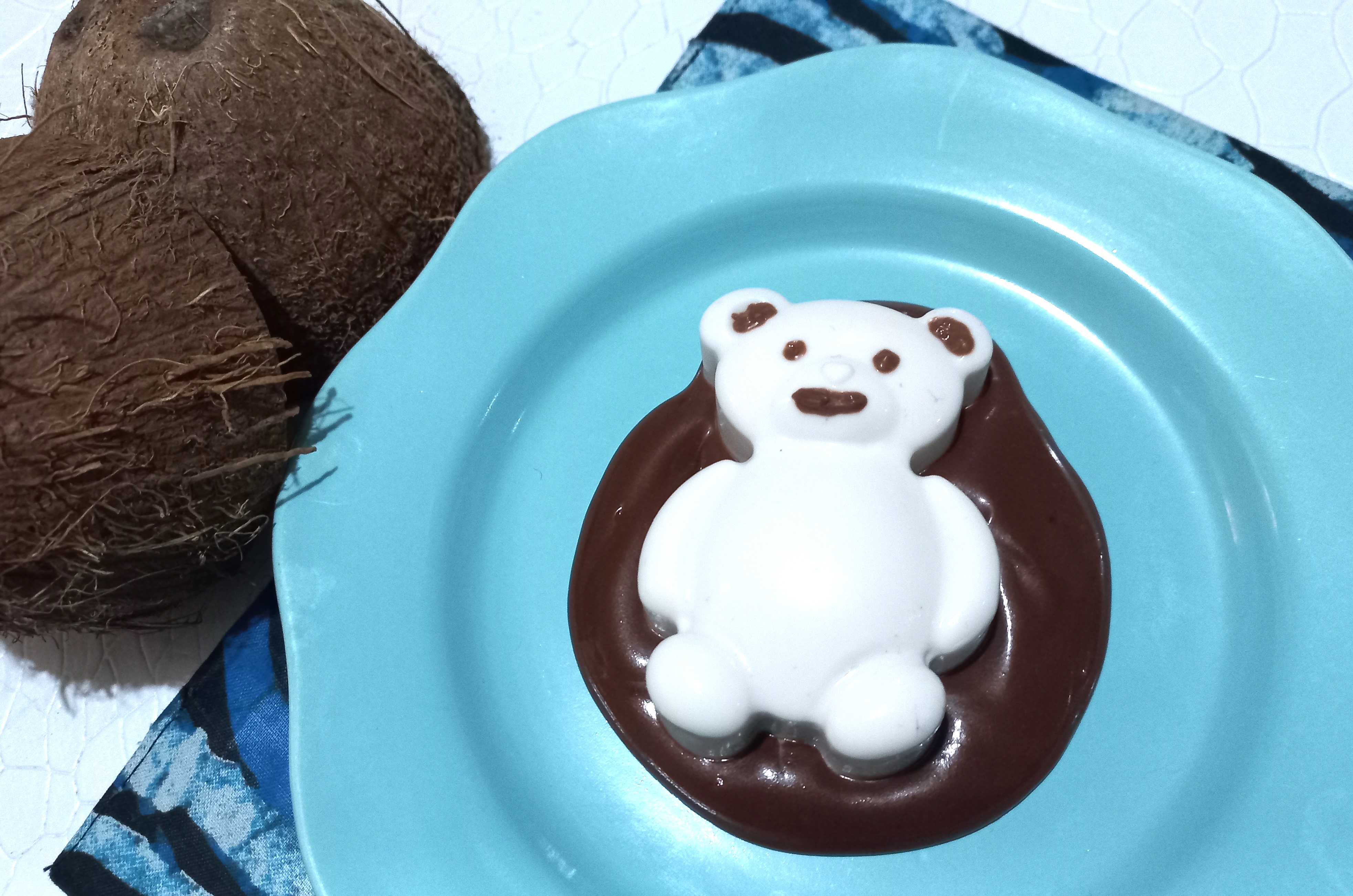 Panna cotta coco en forme d&rsquo;ourson (avec ou sans Thermomix)