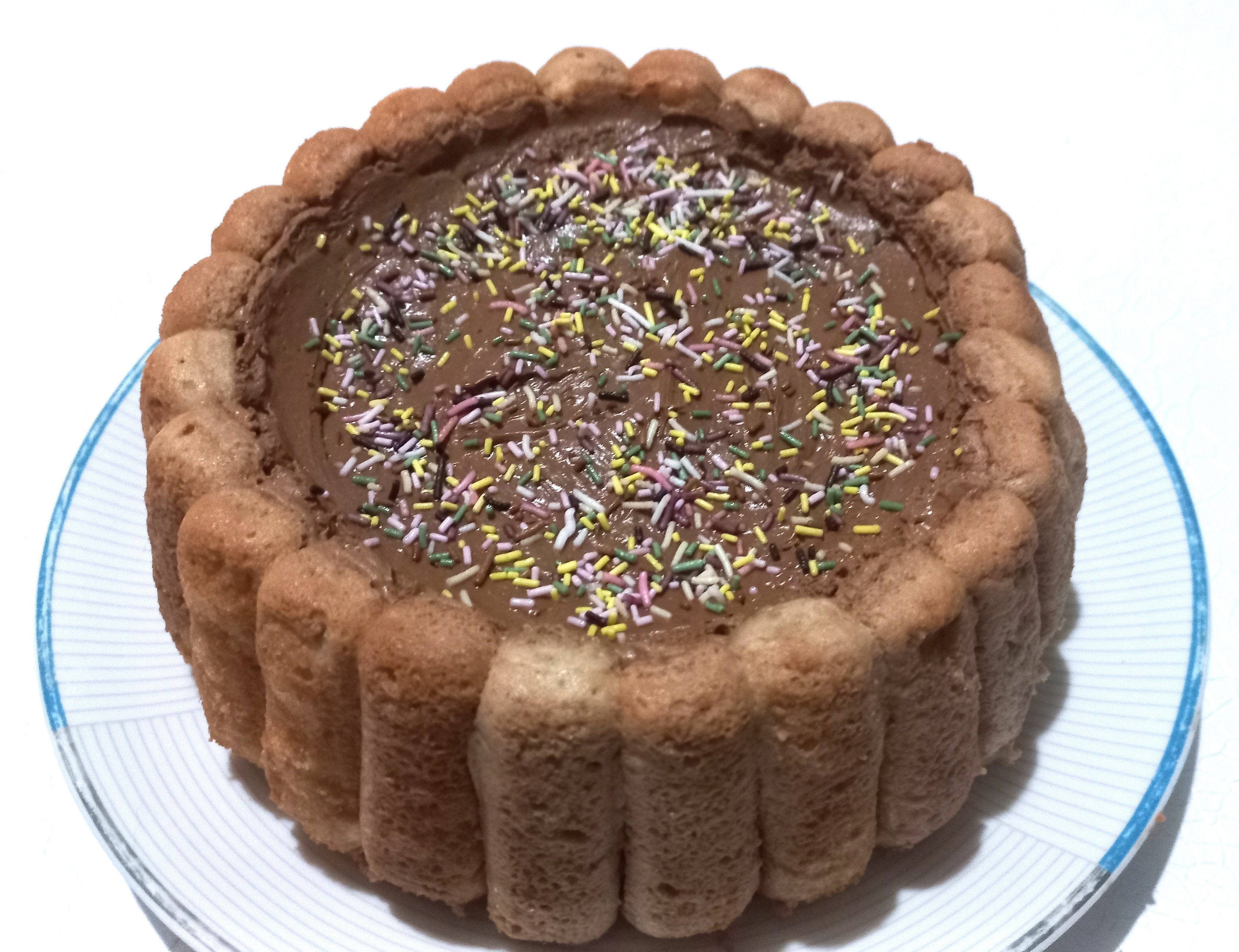 Charlotte au chocolat noir à tomber par terre