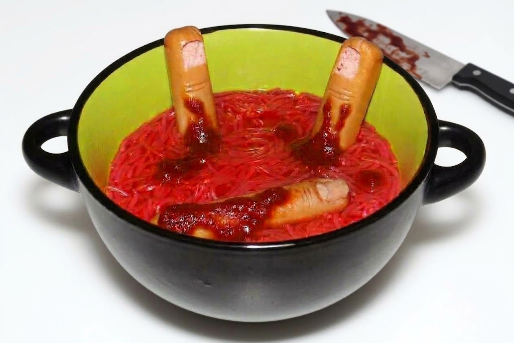 Soupe aux doigts de sorcière d&rsquo;Halloween