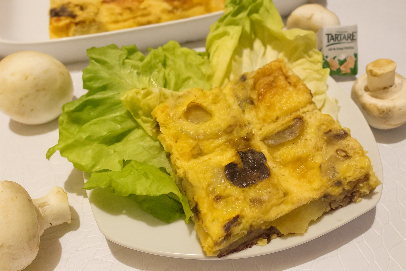 Tortilla aux champignons et au Tartare