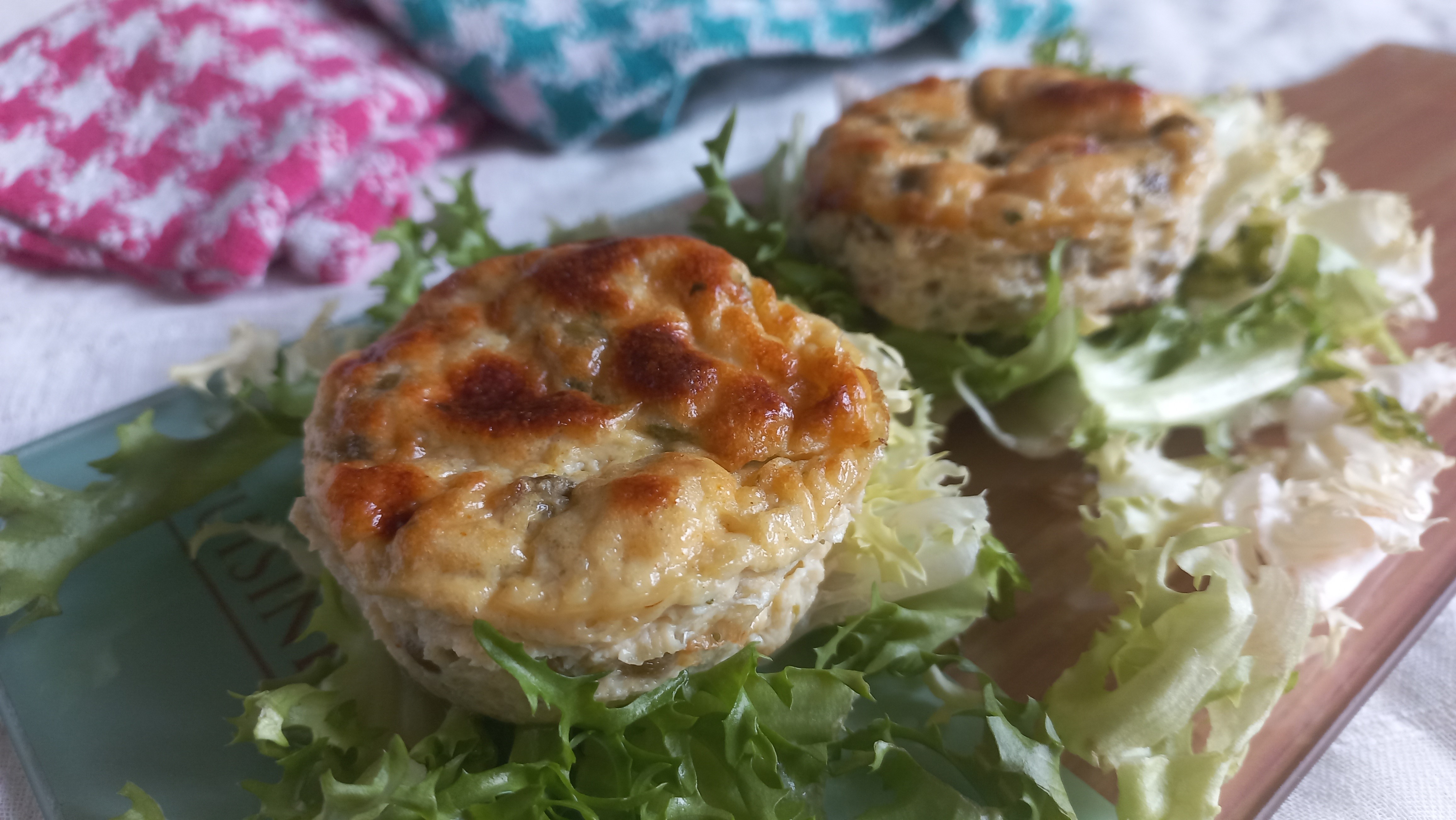 Frittata façon muffin aux petits pois et lardons