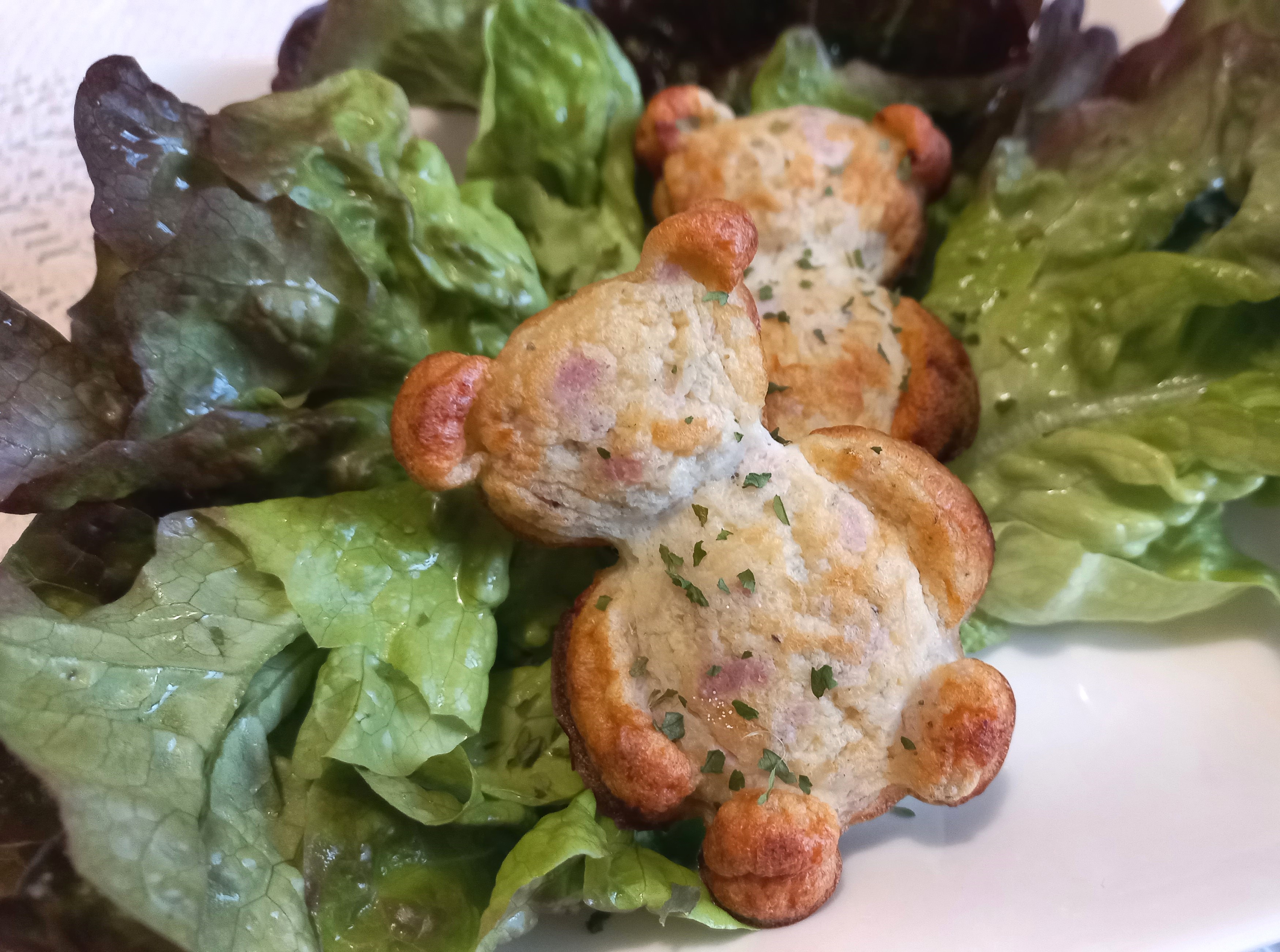 Quiches Ourson au jambon et fromage ail & fines herbes