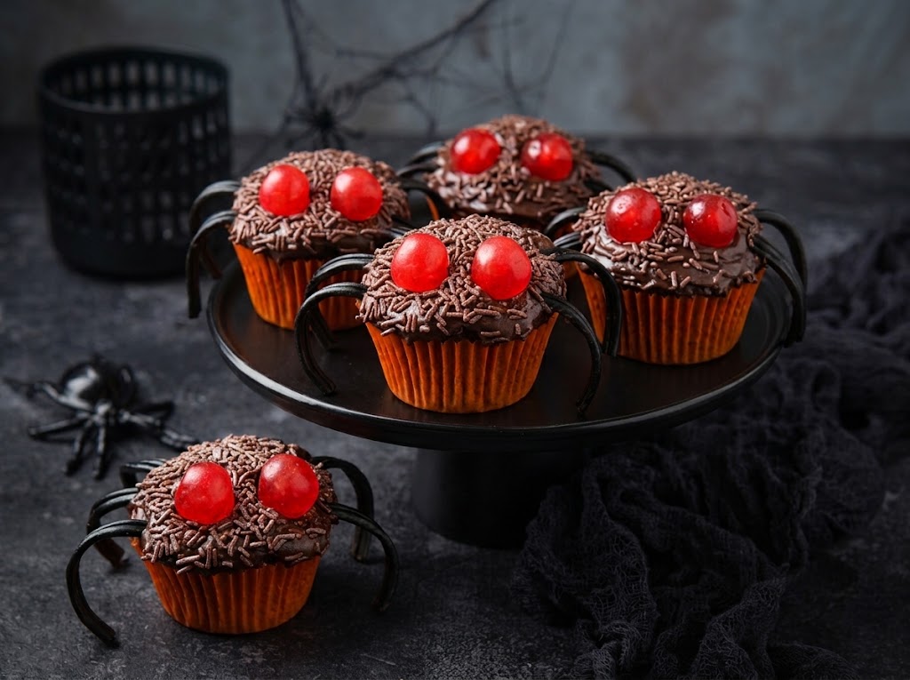Cupcakes araignée d&rsquo;Halloween (recette facile)