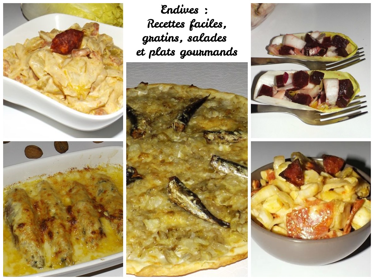 Endives : recettes faciles, gratins, salades et plats gourmands