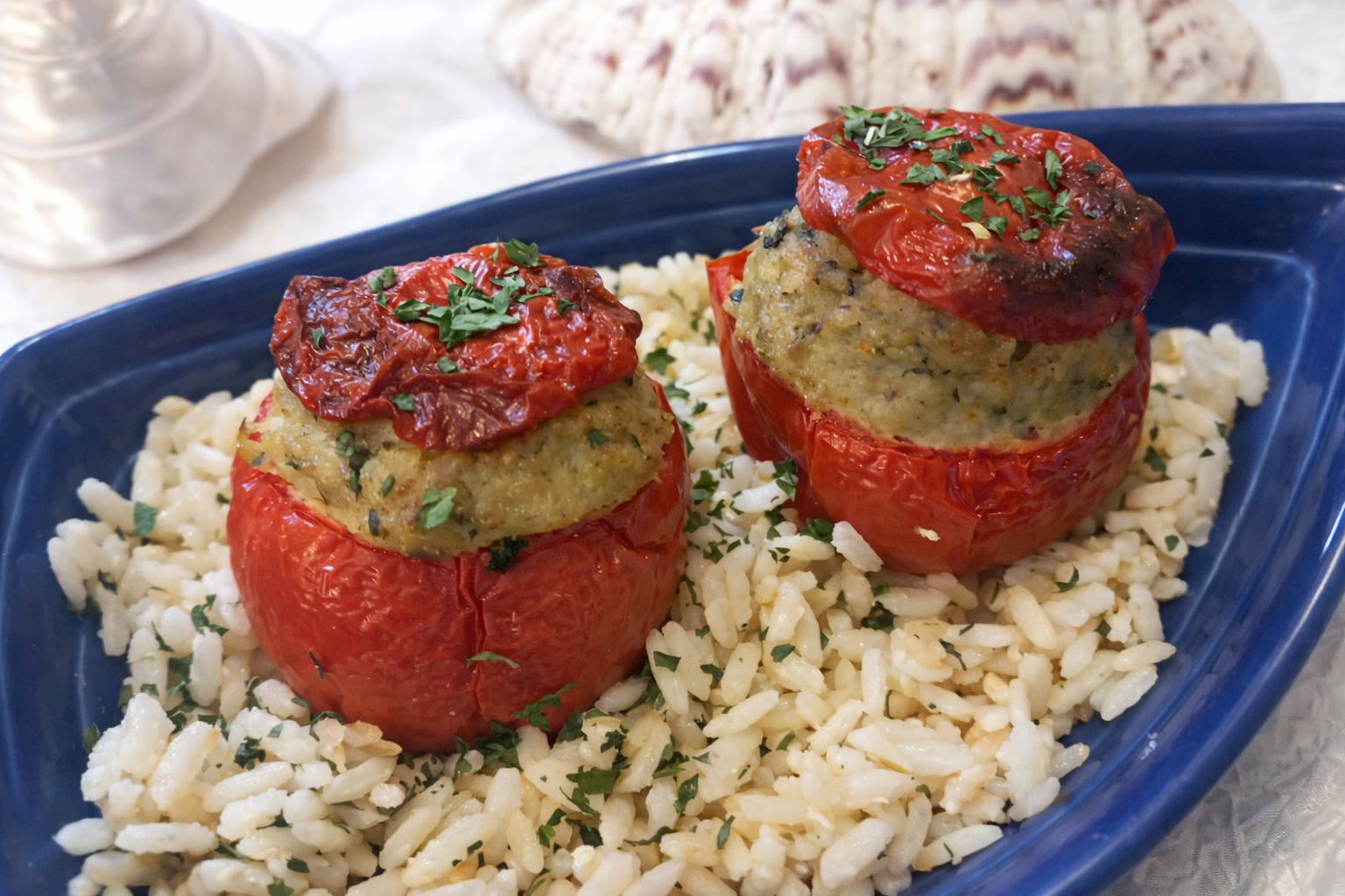 Tomates farcies au poisson (recette classique et facile au Airfryer)