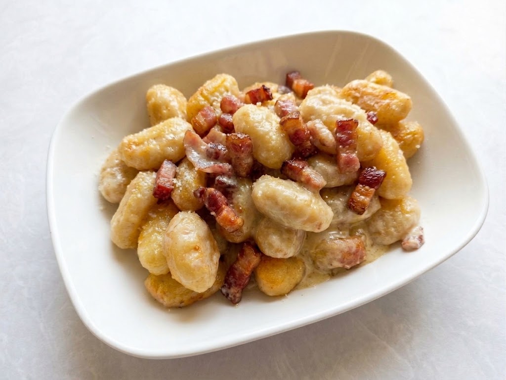 Gnocchis carbonara au Airfryer