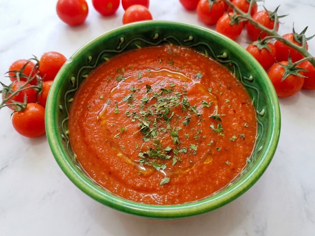 Soupe de tomates rôties au Airfryer