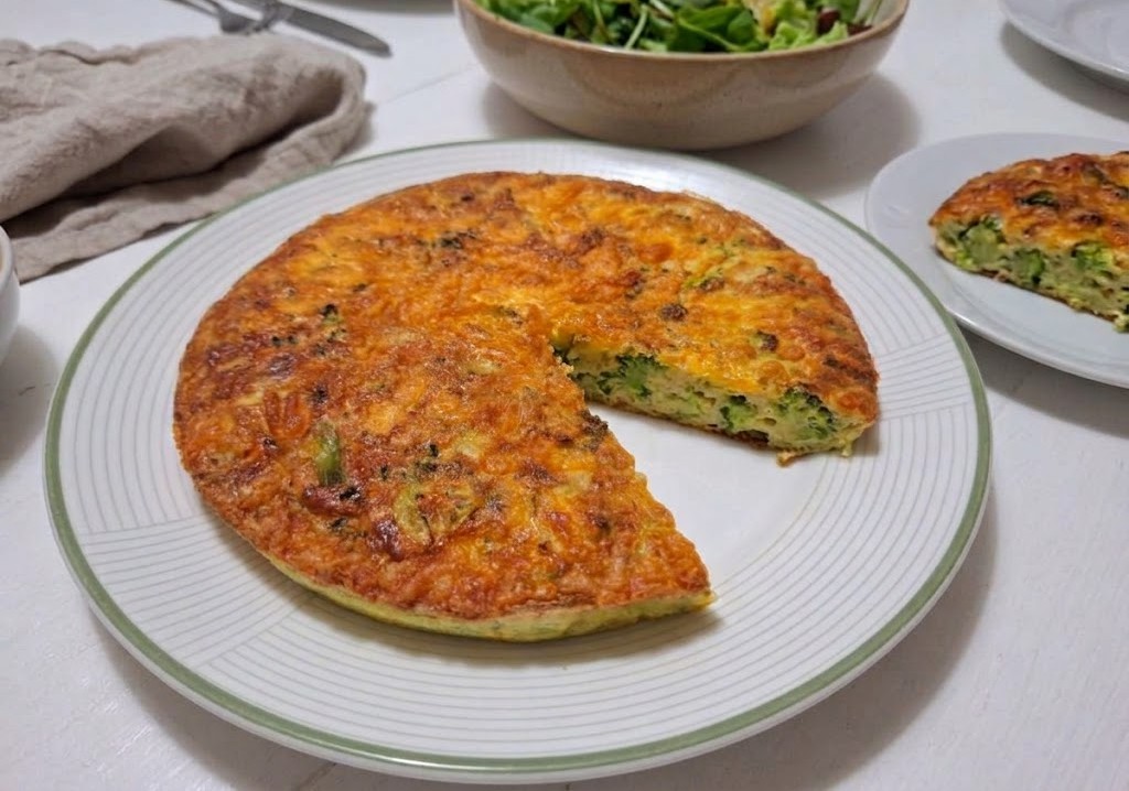 Quiche sans pâte brocoli et cheddar (recette facile au Airfryer)